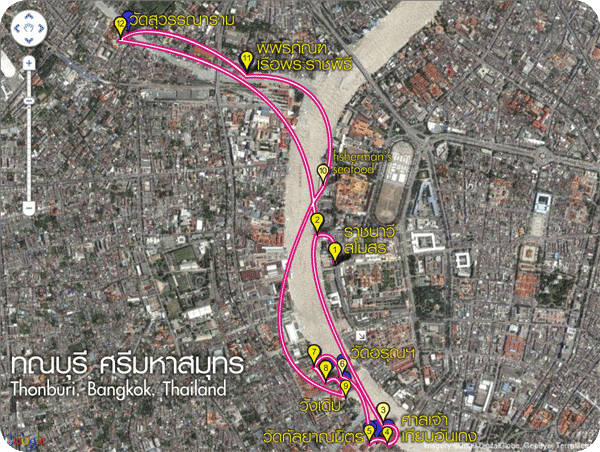 route map เส้นทางชม ทณบุรีศรีมหาสมุทร